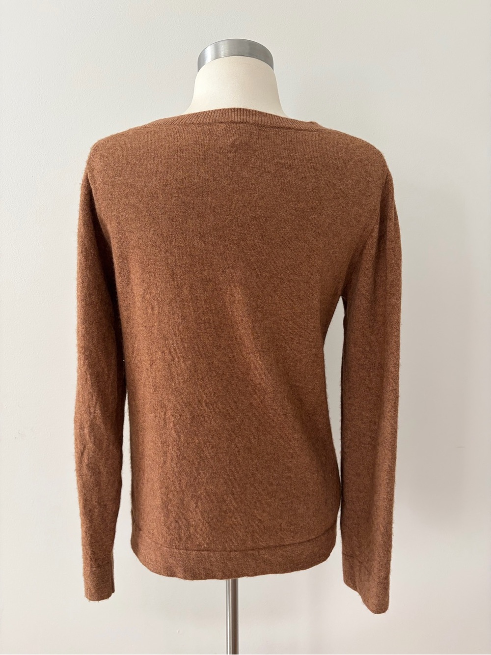J. Crew Teddie Crewneck Sweater Warm Chestnut Cotton Wool Blend M Autumnal Layer - Picture 7 of 10